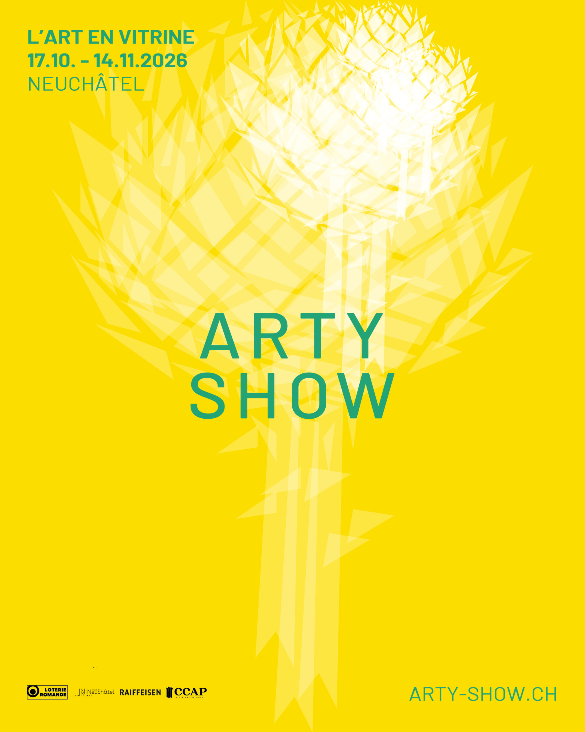 AFFICHE 2026 Arty-show Neuchâtel - l'art en vitrine